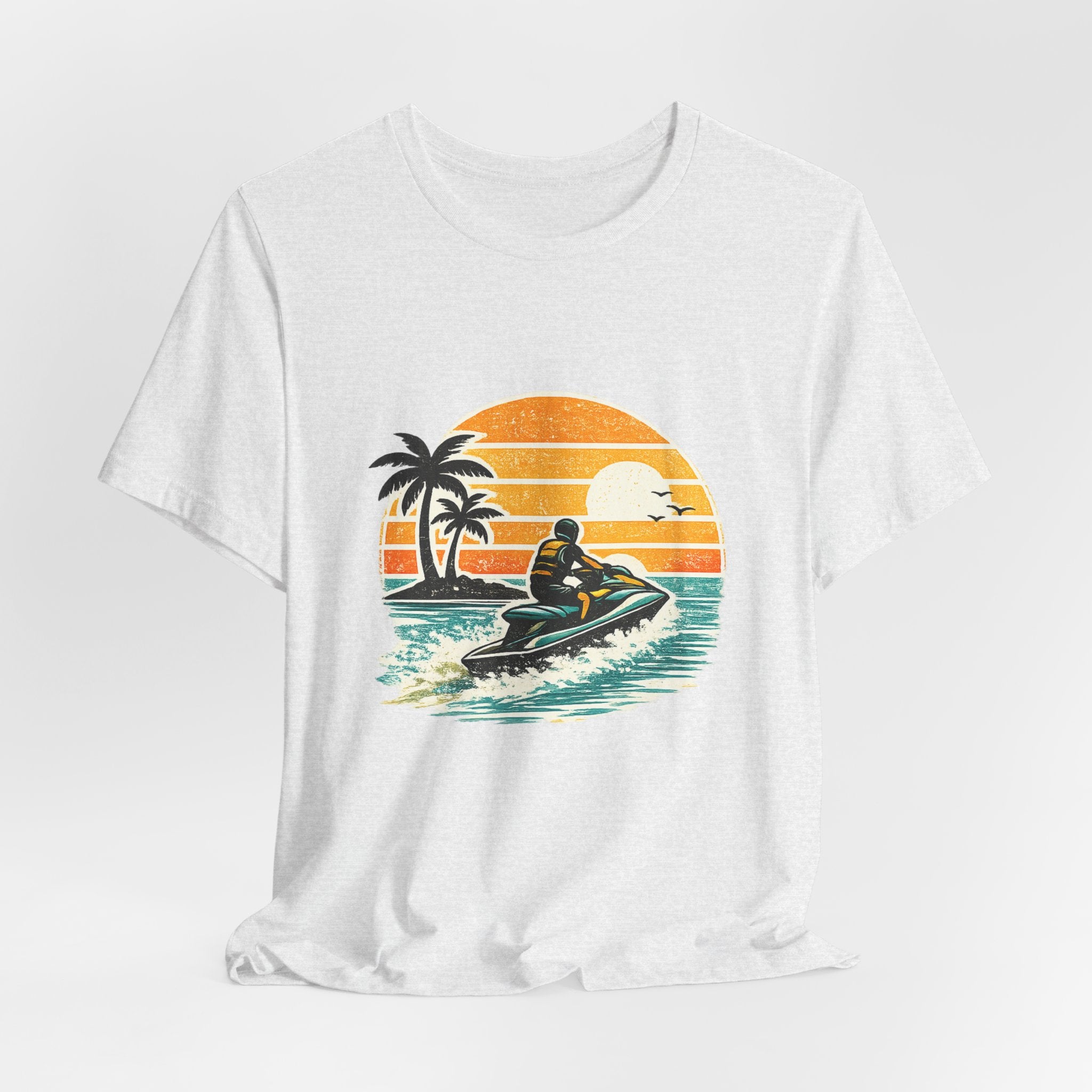 Retro Sunset Jet-Ski T-Shirt