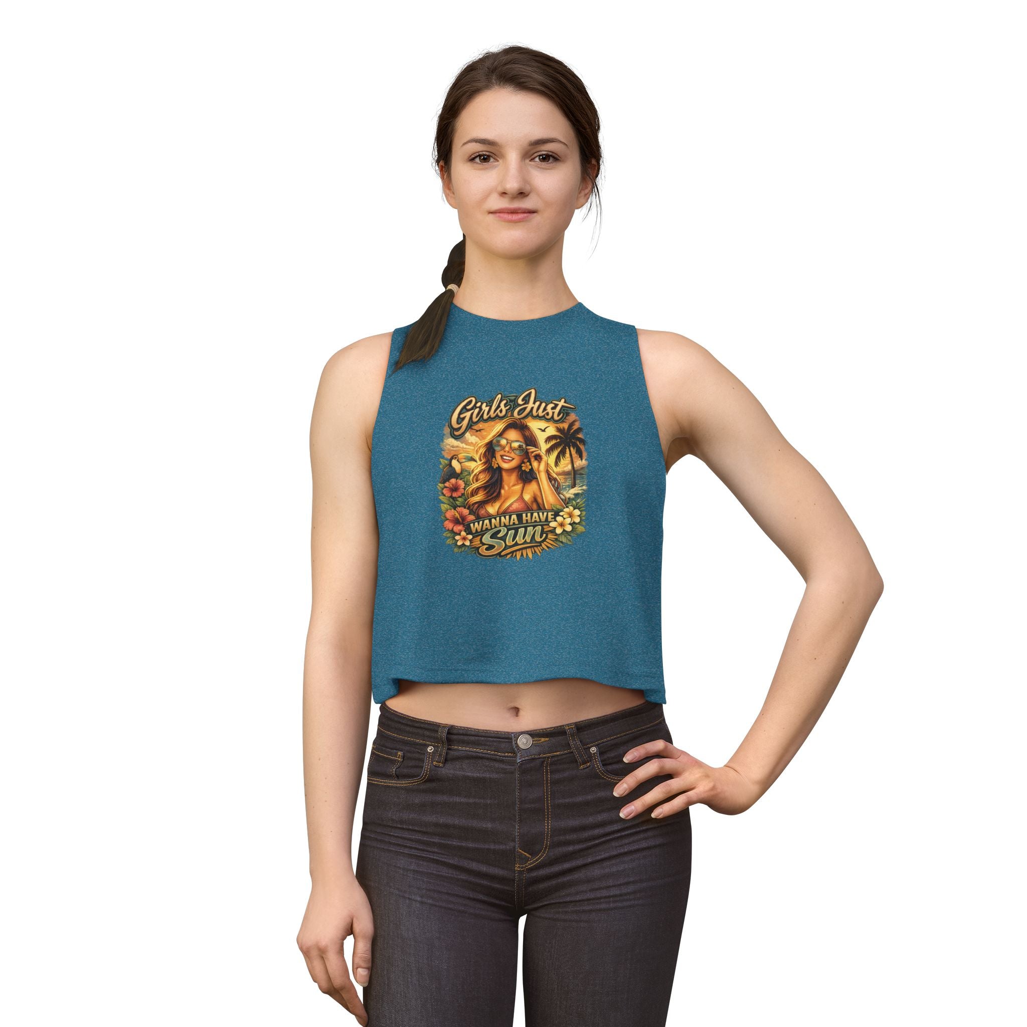 Girls Just Wanna Have Sun Women's Crop Top