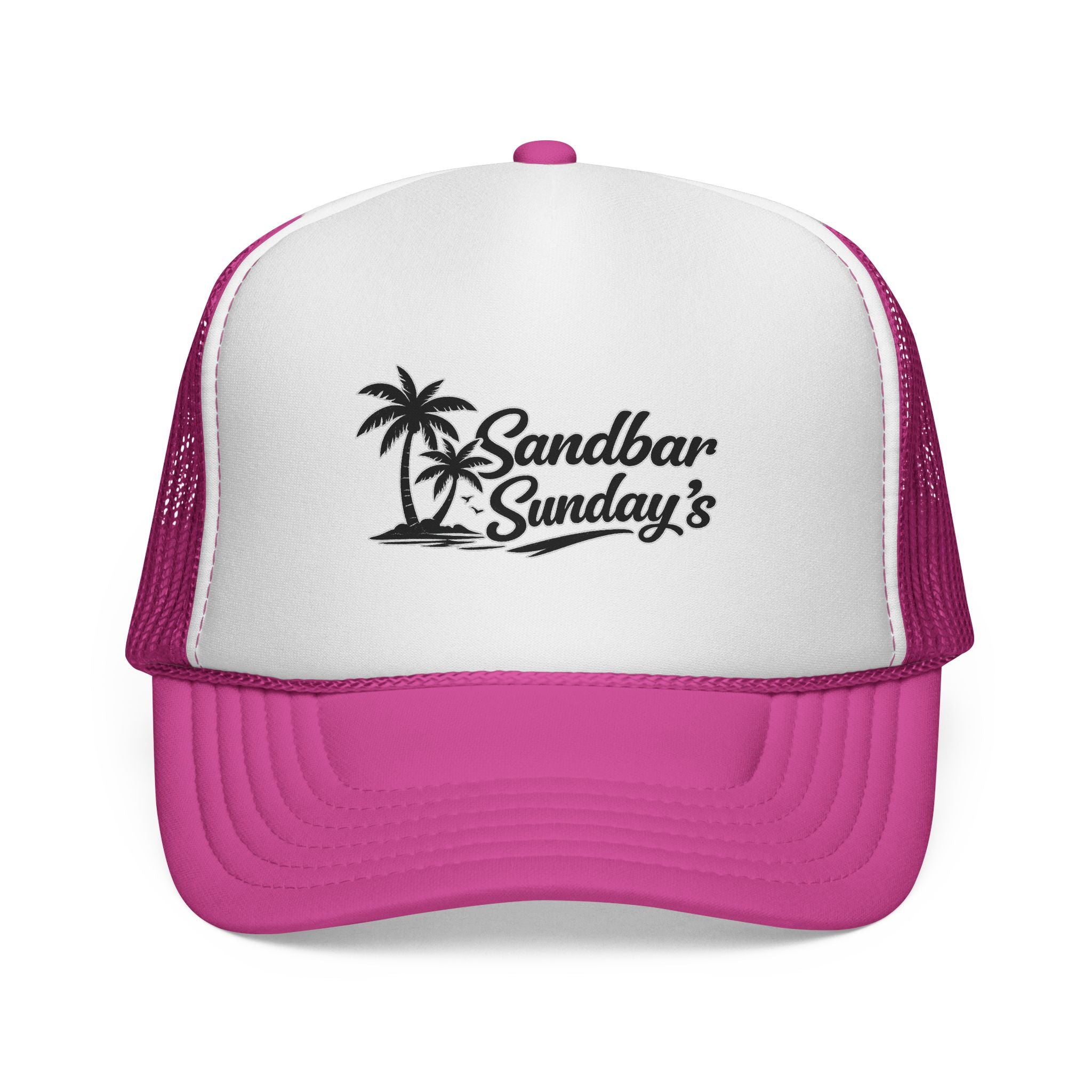 Sandbar Sundays Trucker Cap — Palm Tree Beach Hat
