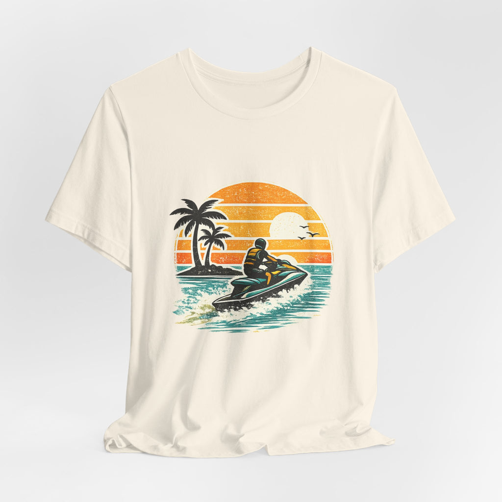 Retro Sunset Jet-Ski T-Shirt