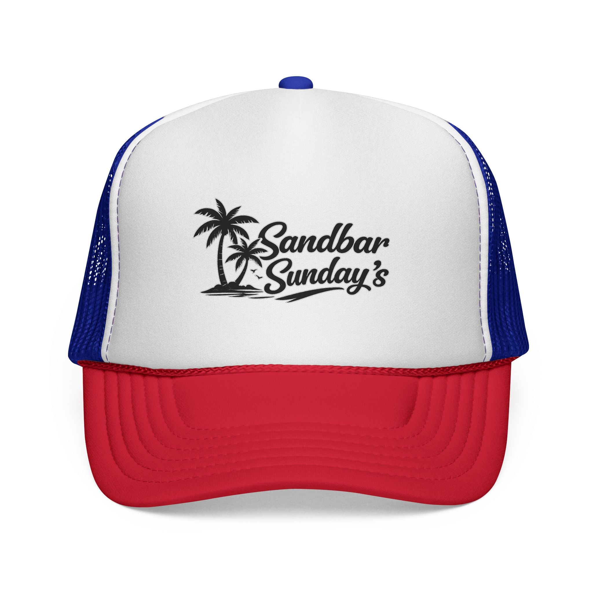 Sandbar Sundays Trucker Cap — Palm Tree Beach Hat