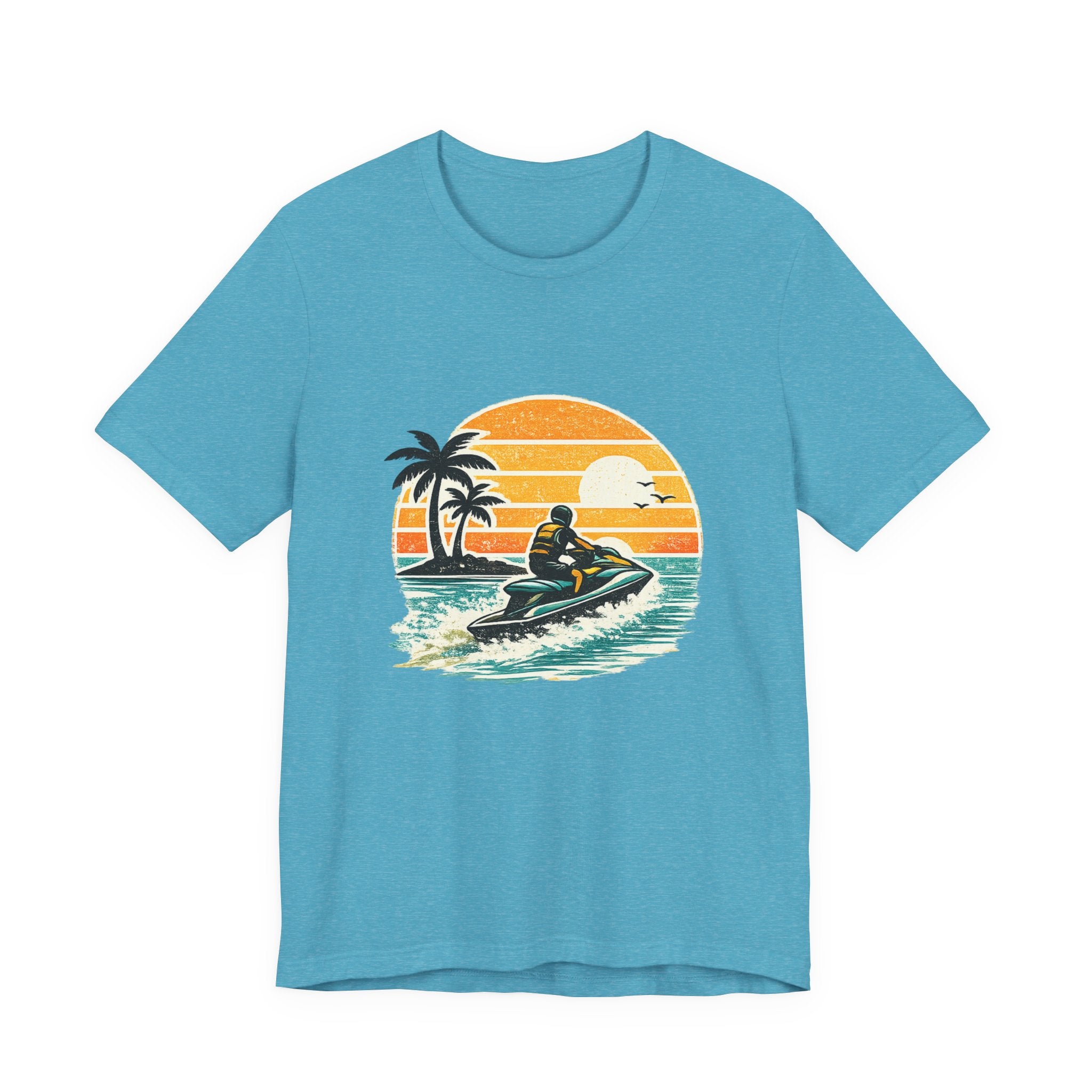Retro Sunset Jet-Ski T-Shirt