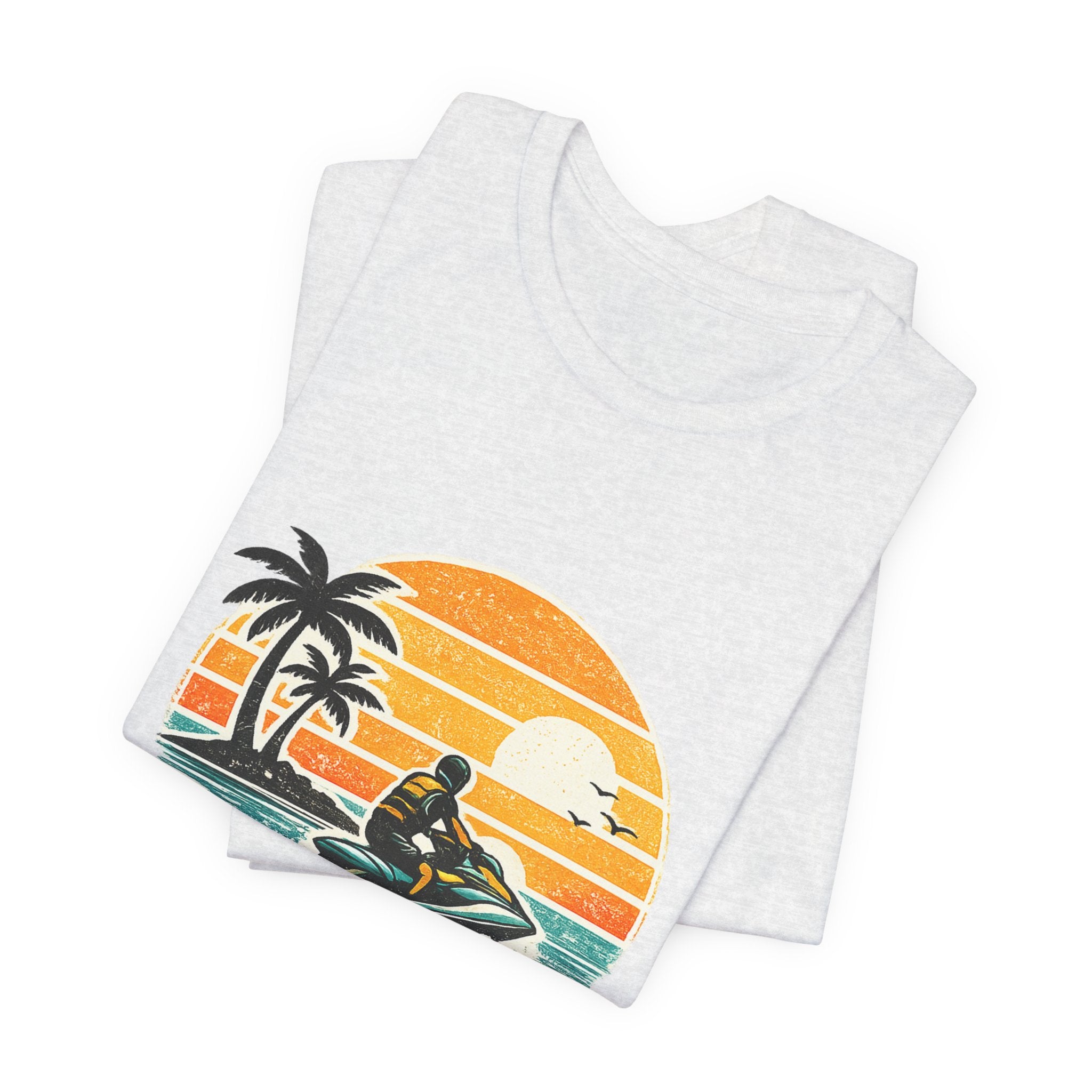 Retro Sunset Jet-Ski T-Shirt