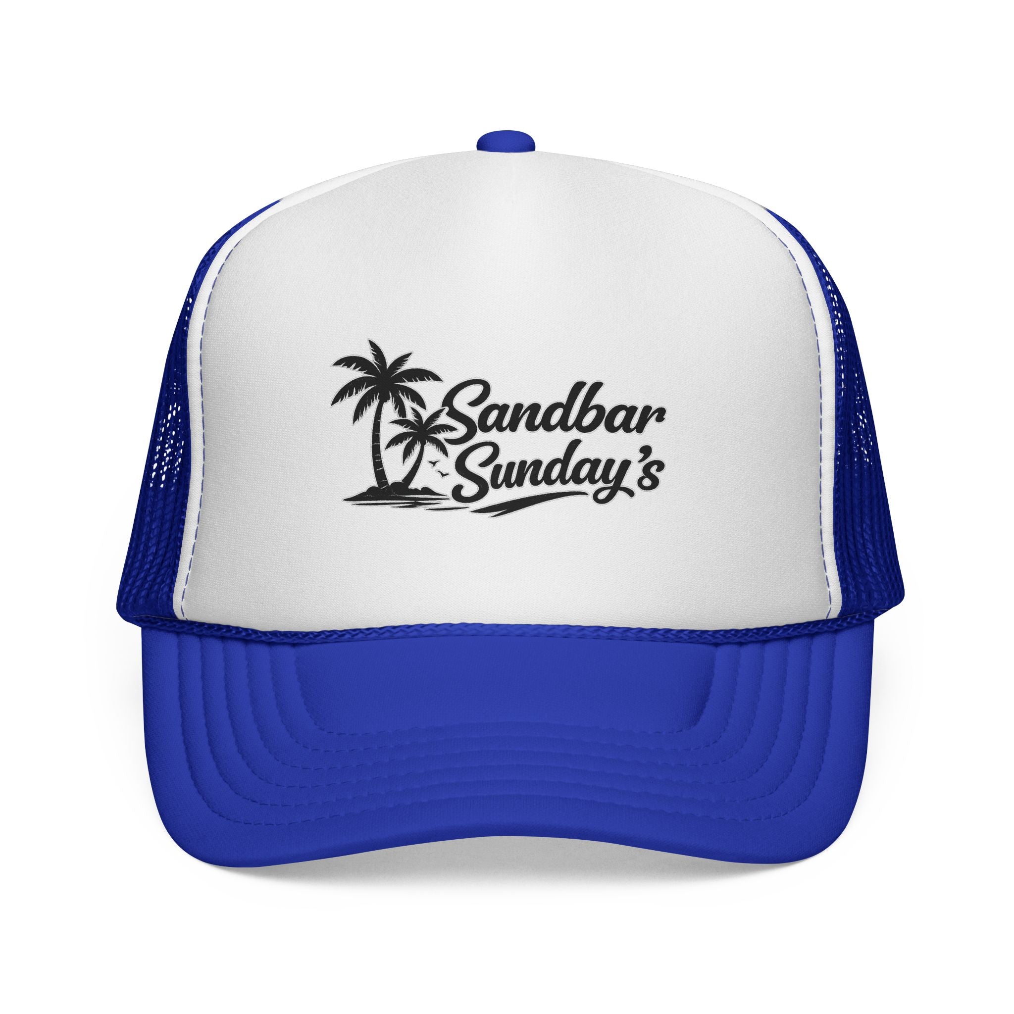Sandbar Sundays Trucker Cap — Palm Tree Beach Hat