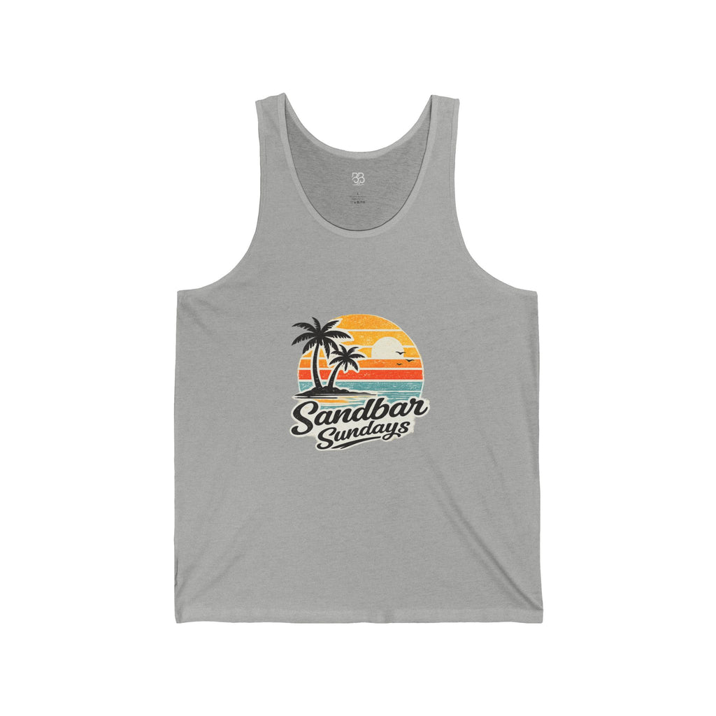 Sandbar Sundays Sunset Palm Tree Tank Top