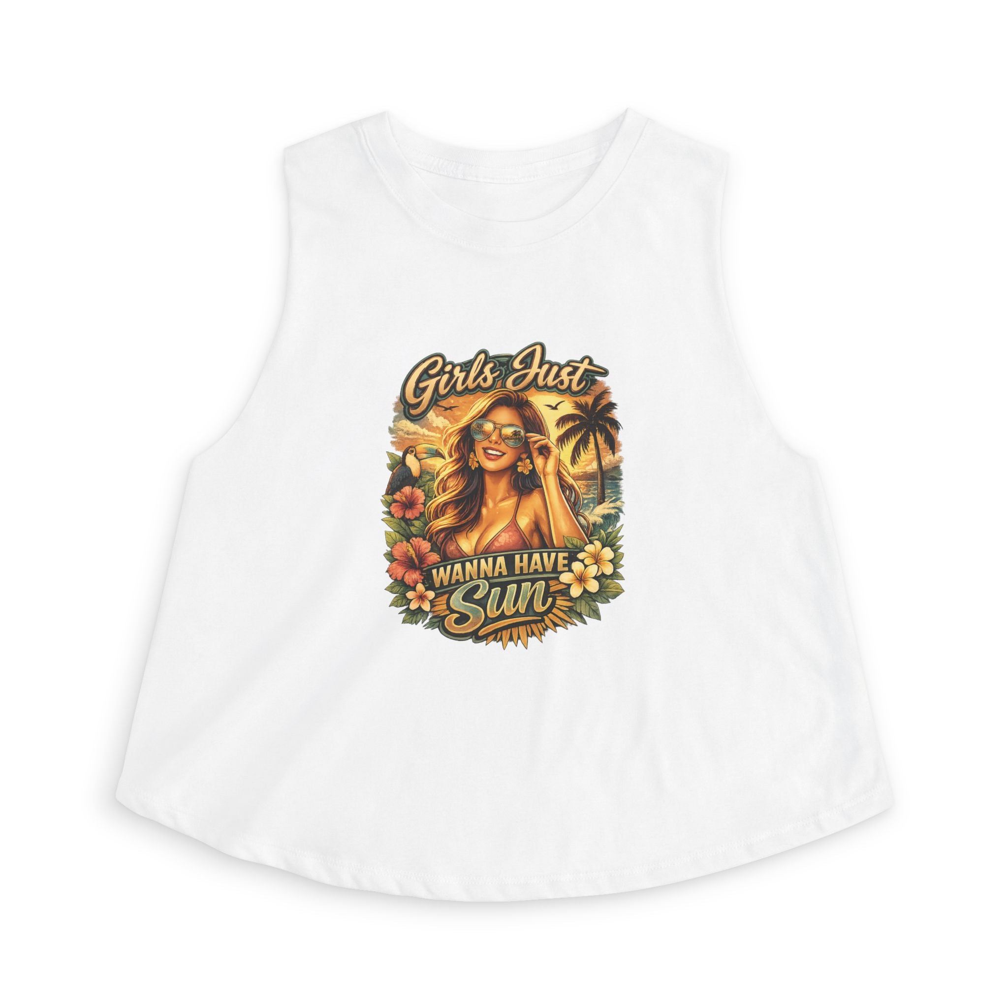 Girls Just Wanna Have Sun Women's Crop Top