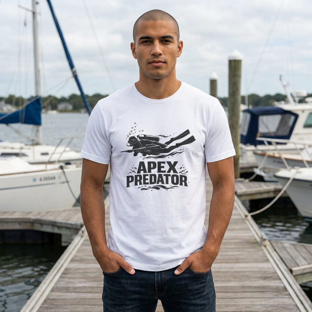 Apex Predator Spearfishing Tee — Spear Fisherman Underwater Graphic Shirt