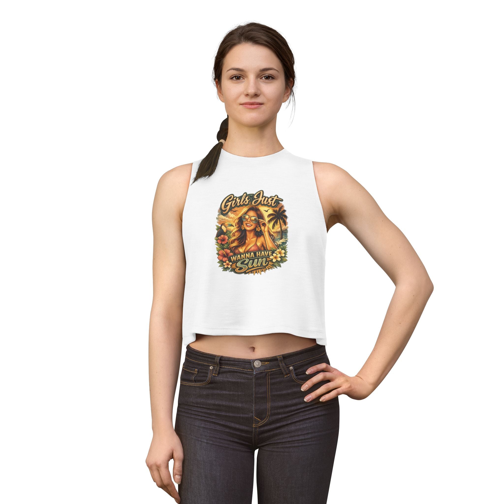 Girls Just Wanna Have Sun Women's Crop Top