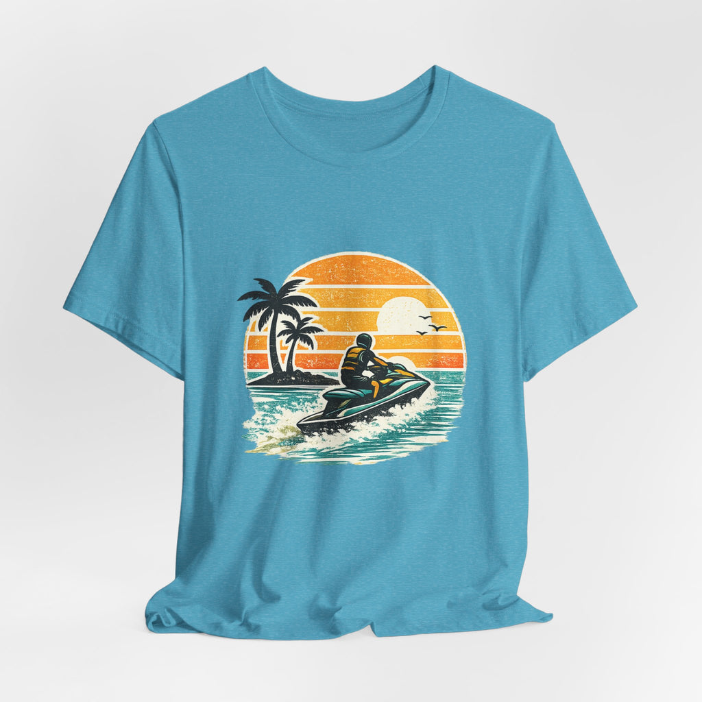 Retro Sunset Jet-Ski T-Shirt