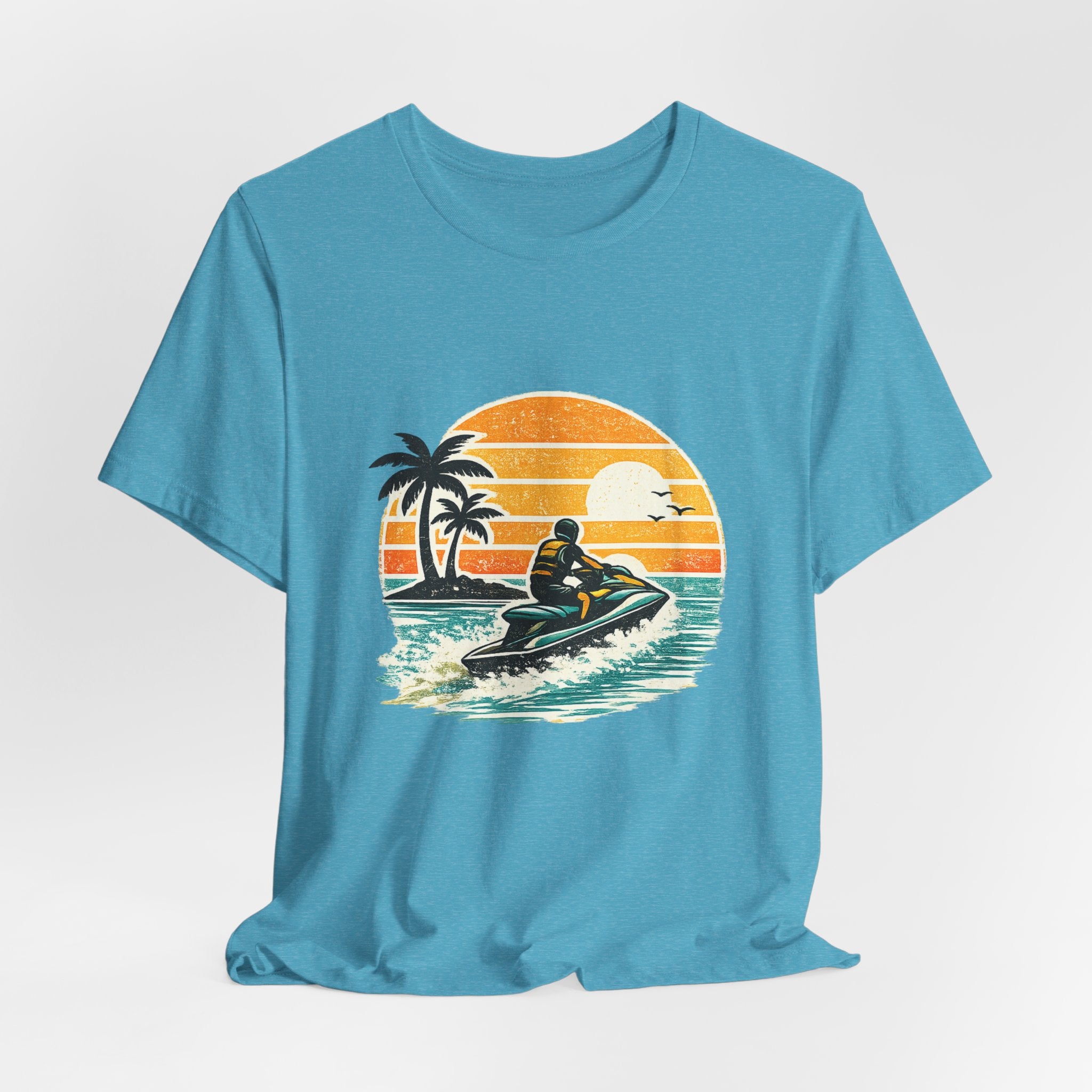 Retro Sunset Jet-Ski T-Shirt