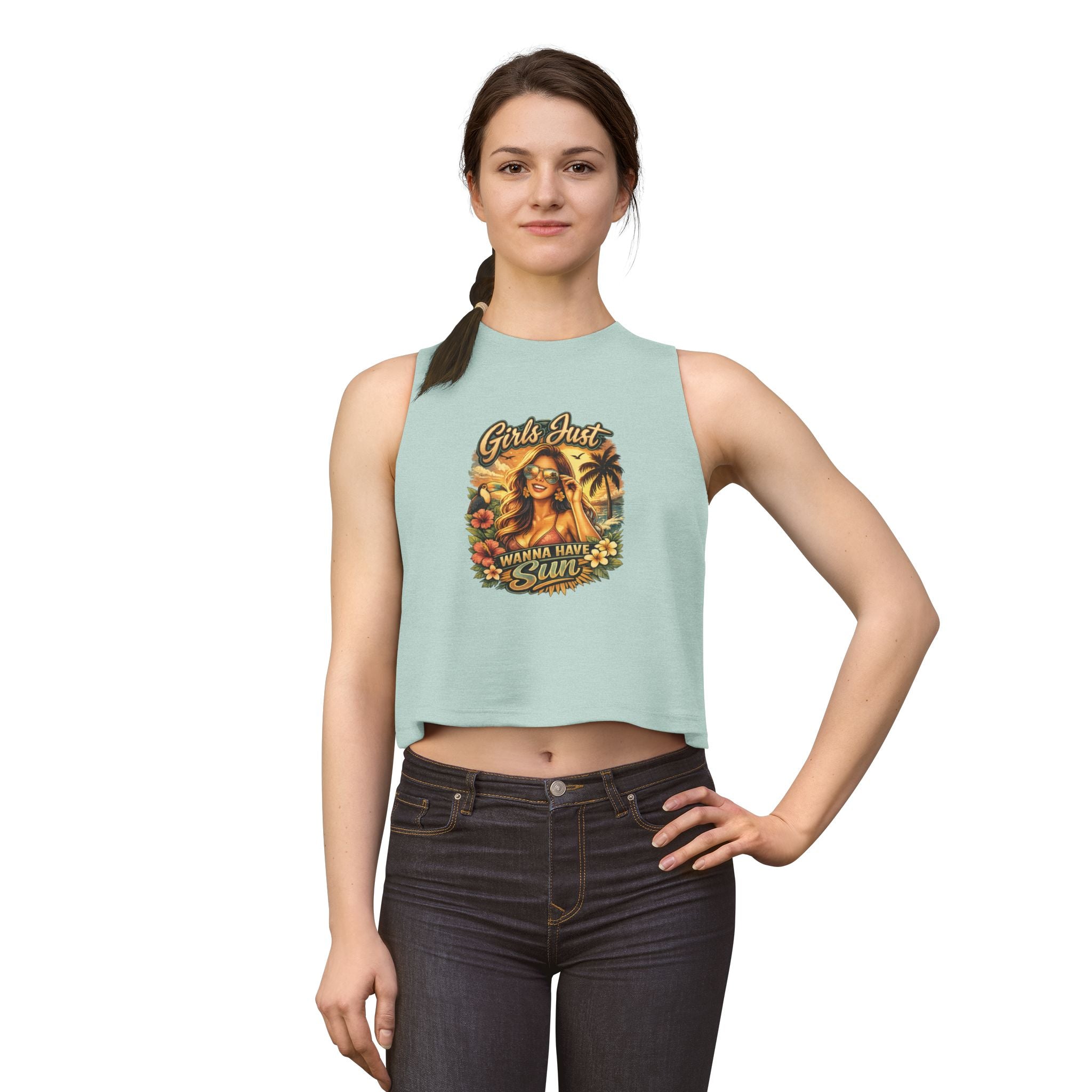 Girls Just Wanna Have Sun Women's Crop Top